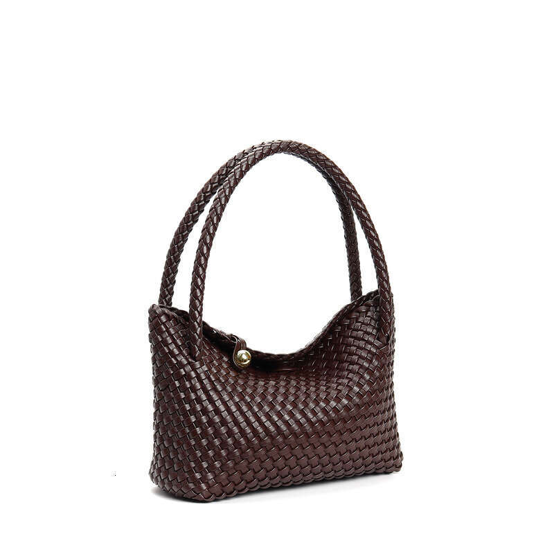 Leather Bag Women Handbag Braided Bag Woven Fashion Handbag For Women Niche Design Shoulder Underarm High End Lunch Box Bag