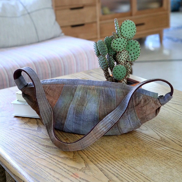 Free shipping designer New Simple Artistic Cotton Linen Crossbody Bag Dumpling Chain Bag Niche Design Casual Underarm Bag Handbag Waist Bag for Women