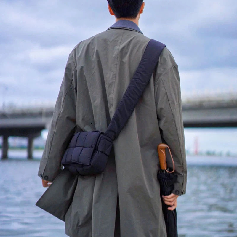 Weave Down Padded Handbag Women Shoulder Bags er Quilted Woven Handbag Crossbody Bag Large Tote Female Bags250813