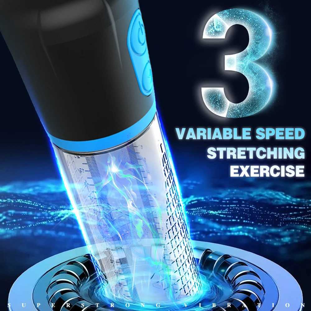 Hannibal LCD Electric Penis Pump Penis Enlargement Extender Pump Penis Trainer Male Masturbators Cup Dick Pump Sex Toys for Men XJ250819