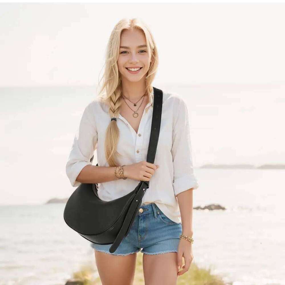 Women S Dumpling Crossbody Shoulder Bag PU Leather Handbag Moon Bag