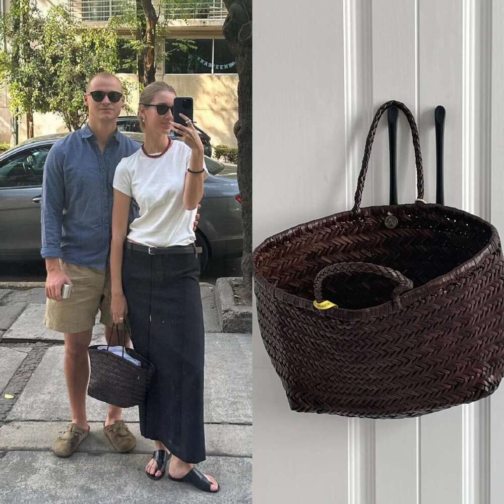 Designer Bag Tote Bag Shoulder Bag Australian Niche French Style Cowhide Handwoven Handbag Shoulder Basket Tote Bag