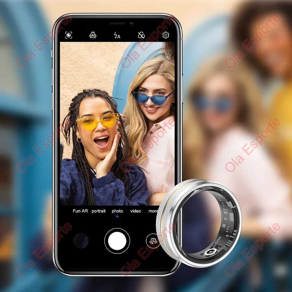 NEV Smart Ring Military Grade Titanium Steel Smart Rings for Women Men Health Monitoring IP68 5ATM Waterproof Multi-sport Mode W250819