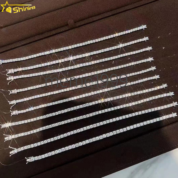 Fine Jewelry High Quality Bracelets 10K Real Gold Lab Grown Diamonds Tennis Chain Necklace