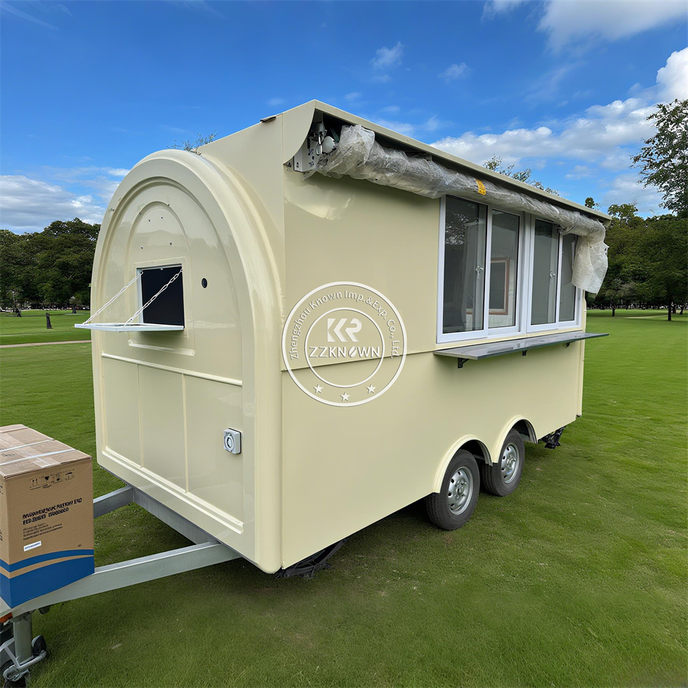 Customized Mobile Coffee Ice Cream Cart Fast Food Truck Trailer Fully Equipped Mobile Food Truck With Full Kitchen