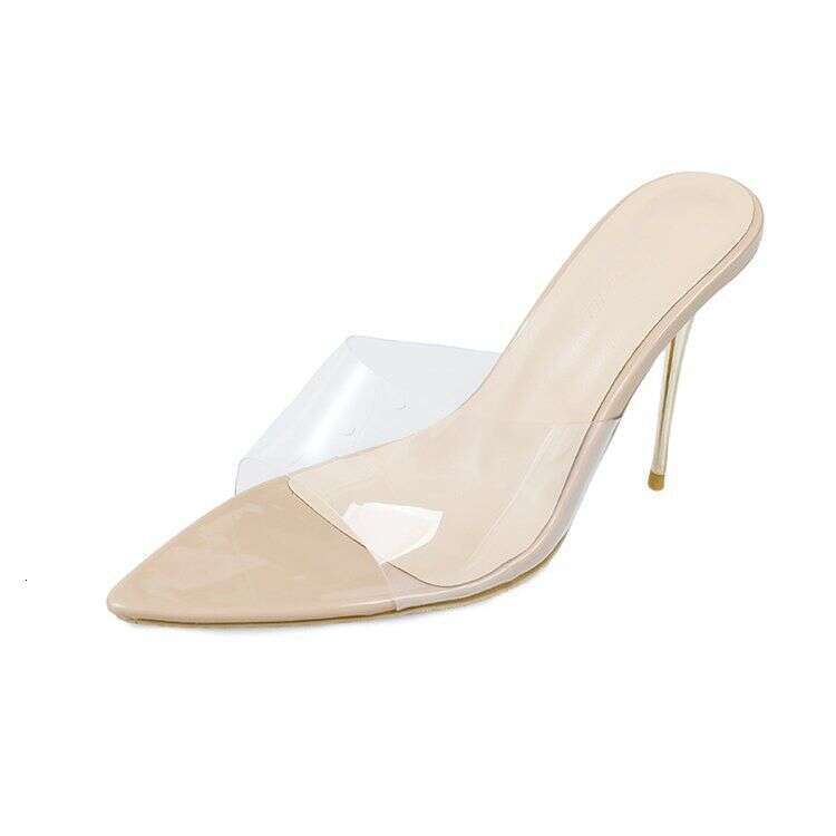 Designer Pure Shoe Desire Stunning Beauty Fashionable 2025 New Sexy Transparent Strap Sandals High Heels Stiletto Slippers