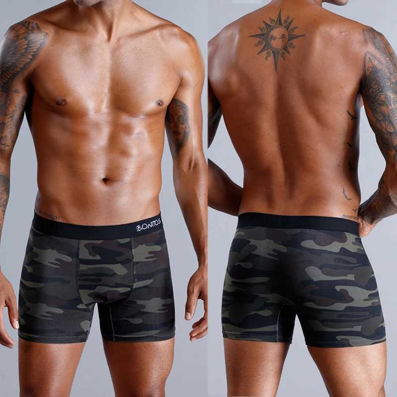 5pcs Men Underwear Print Boxers Mens Camouflage Panties Cotton Mens Underpants Sexy Boxershorts Mens Trunks Gift W250819