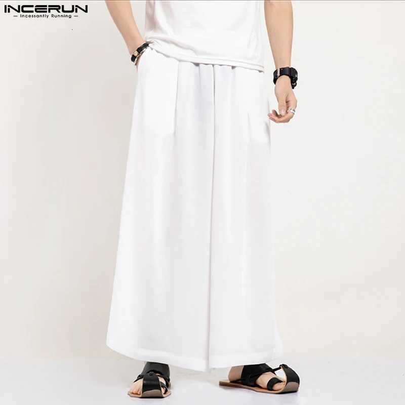 Men Wide Leg Pants Solid Color Loose Joggers Elastic Waist Trousers Men Streetwear Vintage 2024 Casual Long Pants S-5XL W250819