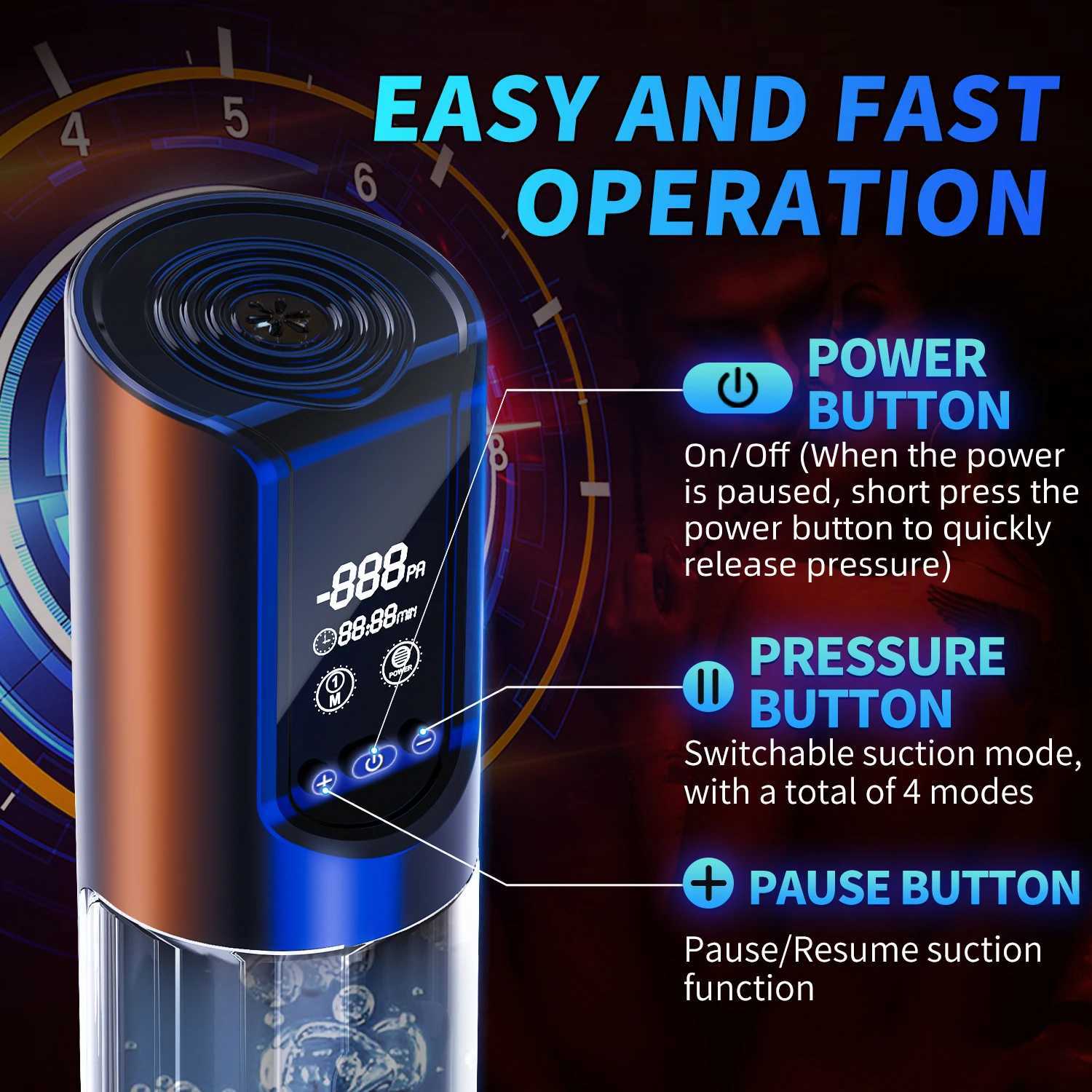 Electric Penis Pump Blowjob Sucking Enhanced Extender Lasting Trainer Enlargement Big Dick Erection Masturbator Sex Toys for Men XJ250819