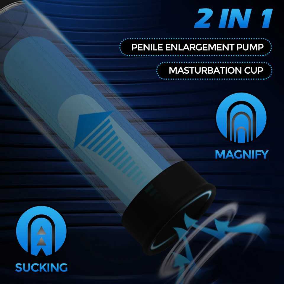 HESKS IPX78 Penis Pump for Enlargement Electric Vacuum Pump with 7 Suction Levels Waterproof Sex Toy Masturbators for Men XJ250819