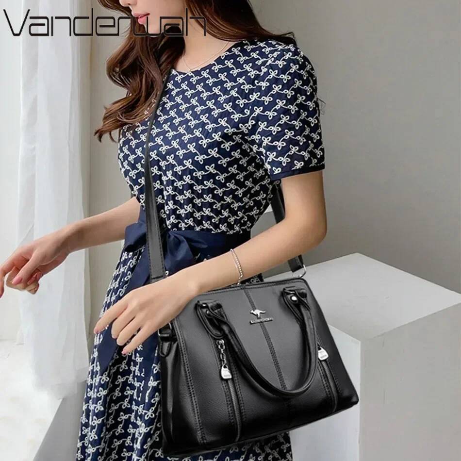 Genuine Brand Handbags Designer Casual Tote Bag High Quality Leather Shoulder Crossbody Bags For Women 2024 New