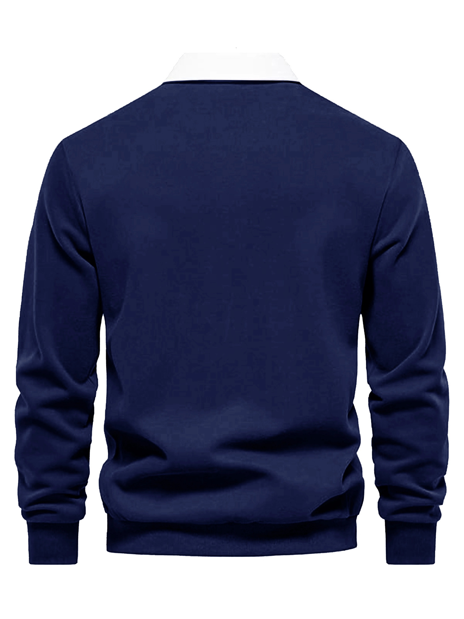 Mens Spring and Autumn Fashion Lapel Fleece Pullover Solid Color Button Clothing Outdoor Sweatshirt 250819