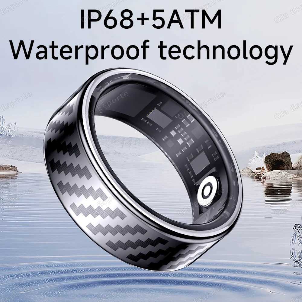 New Smart Ring Call Message Notification Hand Gestures Control Health Monitoring IP68 5ATM Waterproof Ring for Men and Women 2025 New W250819