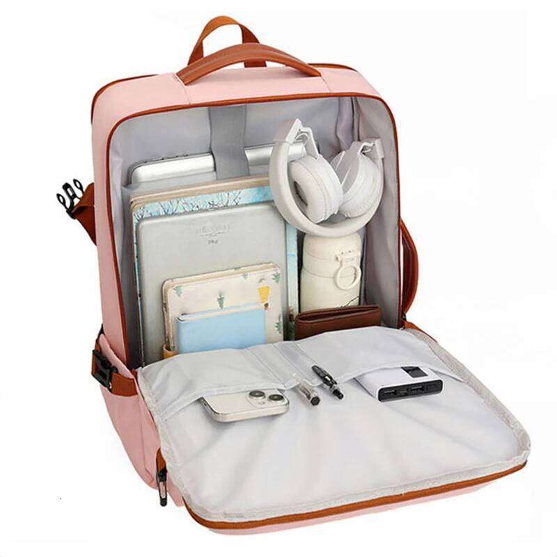 Women Backpack Business Computer Rucksack Waterproof Knapsack With USB Charging Scalable Outdoor Large Capacity Travel Bag