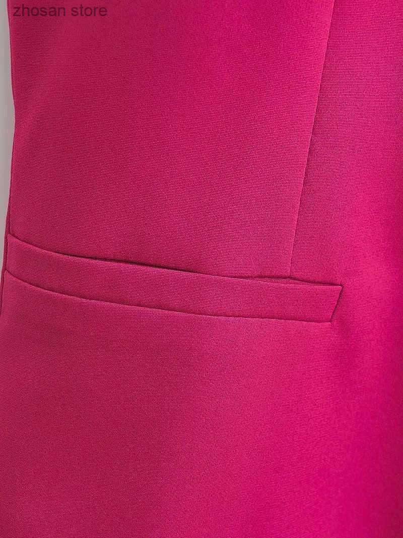 Women Fashion V Neck Slveless Pockets Short Vest Jacket Office Lady Single Breasted Casual Slim WaistCoat Tops CT2208 250714 S250819kk