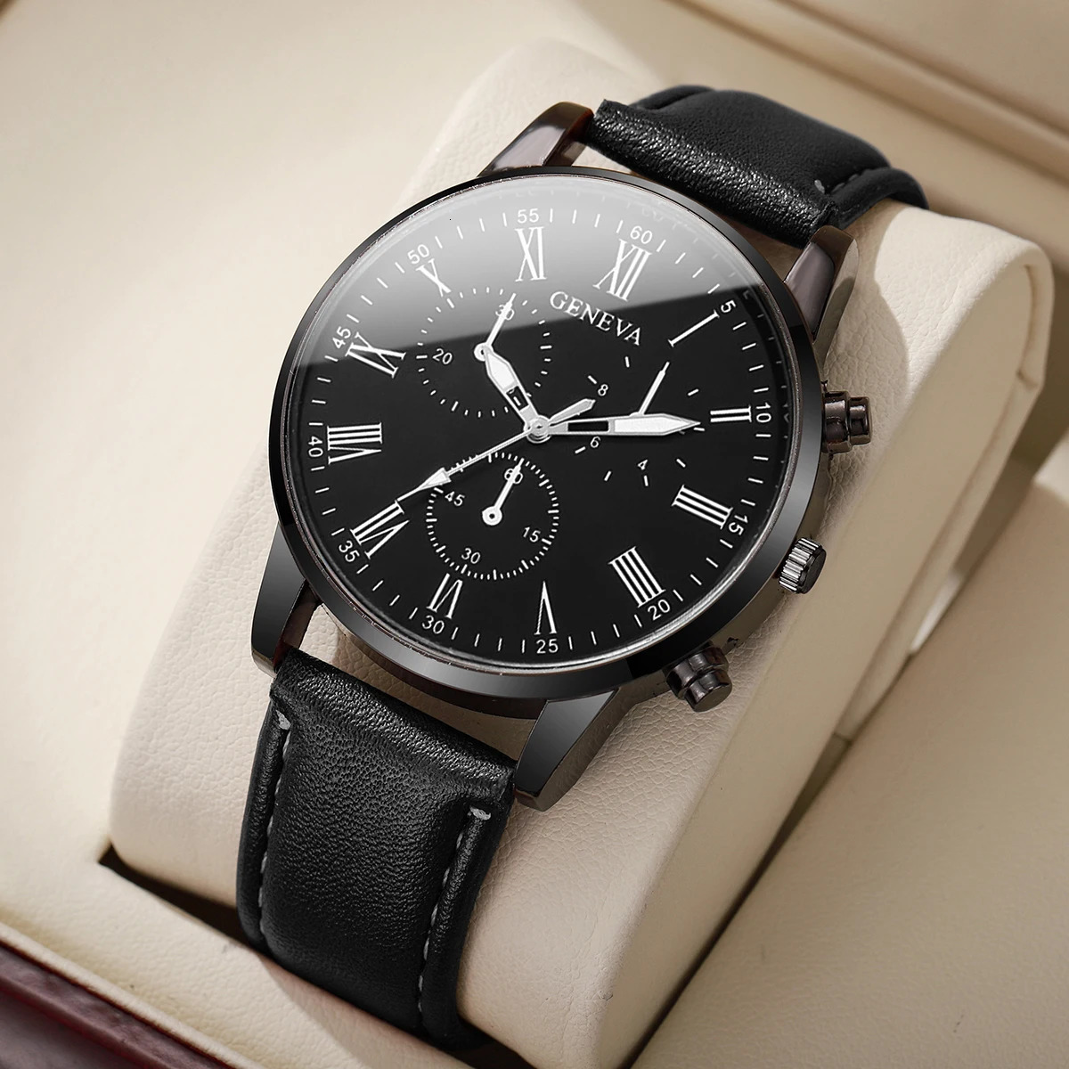 Fashion Men Business Watches Casual Leather Strap Mens Analog Quartz Watch Clock Gift Reloj HombreWithout Box 250819