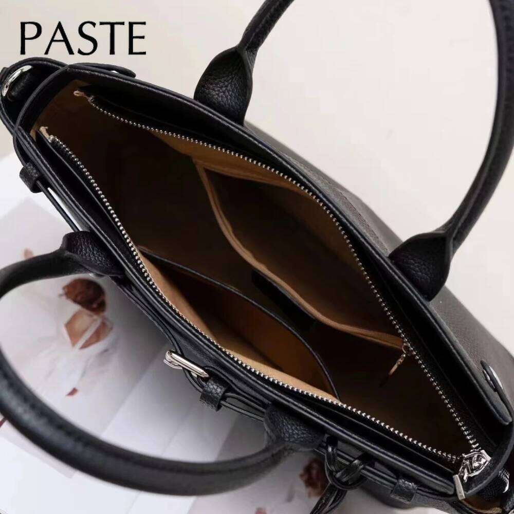 New All Match Firsr Layer Cow Leather Tote Maroon Beige Color Women Shoulder Bag Beit Deco Trends Handbag