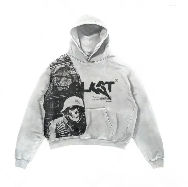 Women's Hoodies Hoodie 2024 Drop Shopp Coats Streetwear Gothic Casual Alphabet Blast Print Pattern Skull Women Harajuku Men Clothing