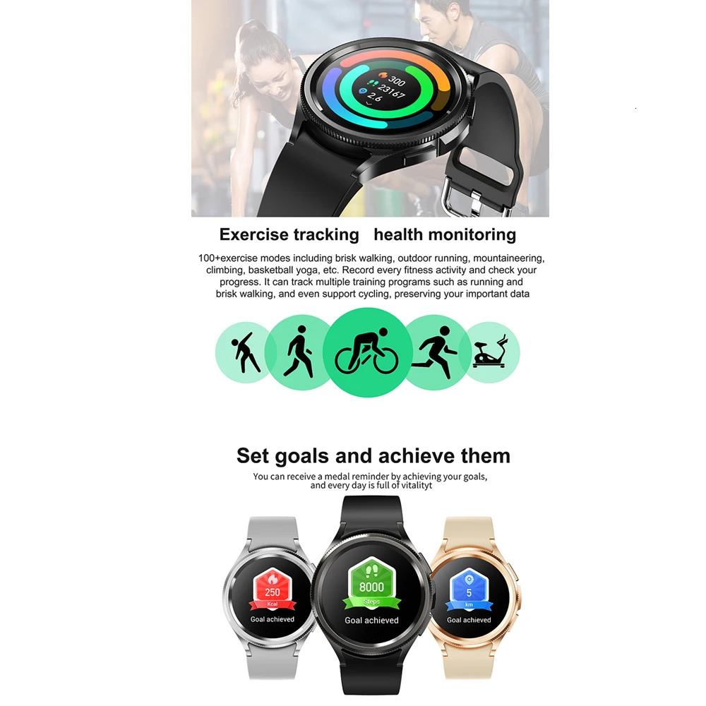 For Galaxy Watch6 Classic Smartwatch Men GPS Sports Health Heart Rate Waterproof Bluetooth Call Smart Watch 250819