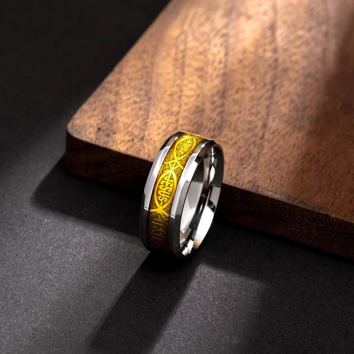 Religious Christian Midi Stainless Steel Jesus Cross Amulet Ring Stainless Steel Rings for Men Women Prayer Jewelry Accessories 250815