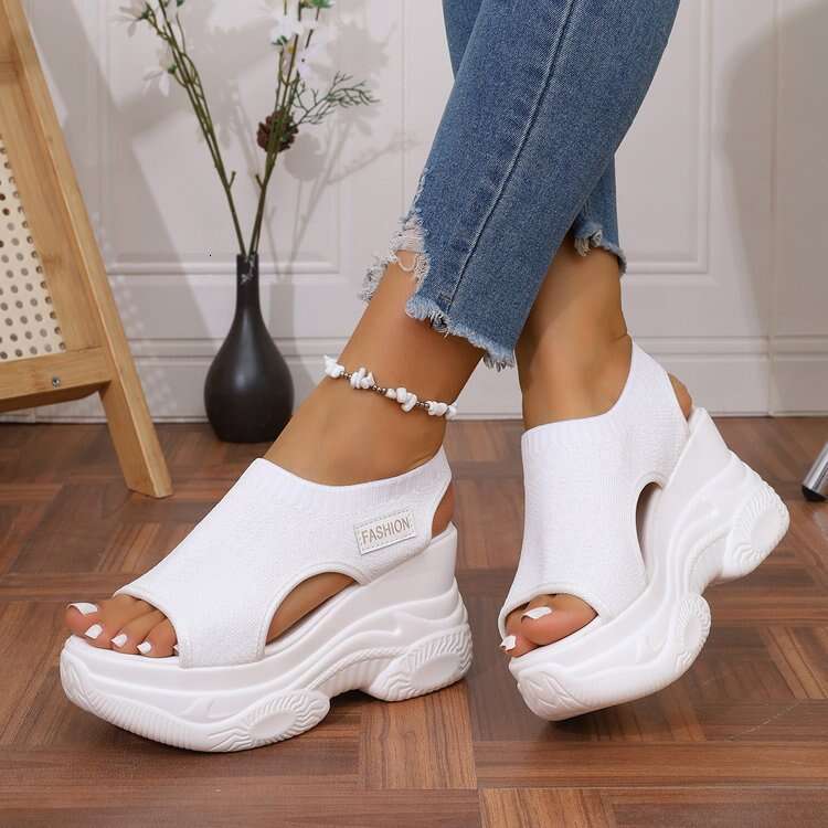 36-43 Plus Size Wedge 2025 Spring New Fashion Versatile Casual Thick-Soled Sandals for Women