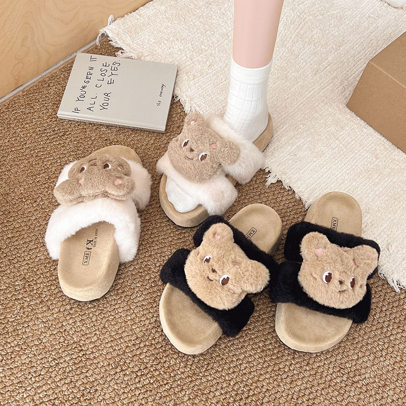 Free delivery designer Women cotton mop Comfortable woolen slippers for indoor and outdoor use soft and comfortable plush slippers