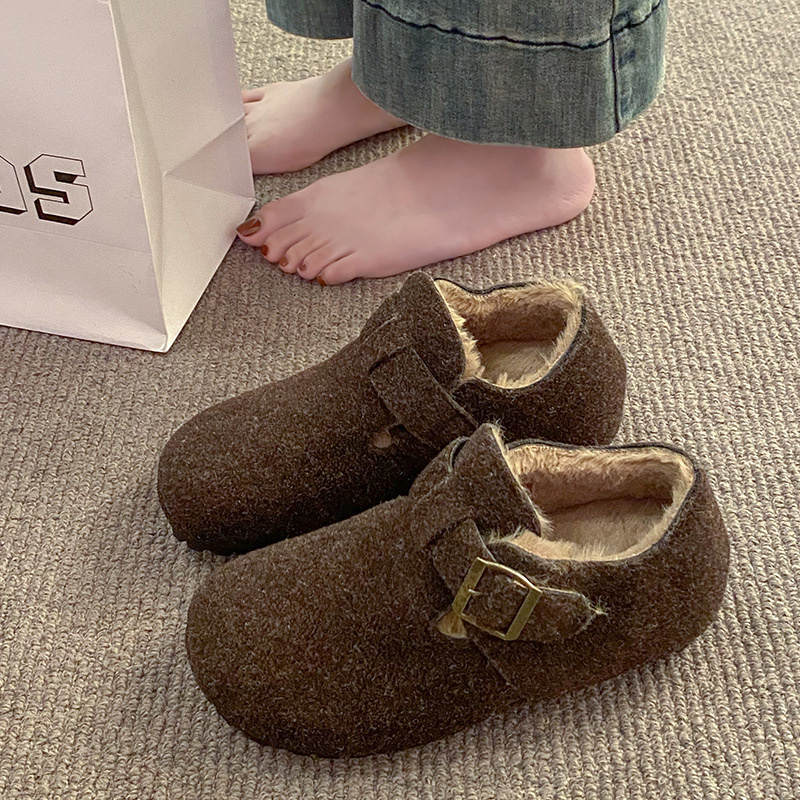 new Free delivery designer woman cotton boots Fashionable cotton shoes for both indoor and outdoor wear with plush warm shoes