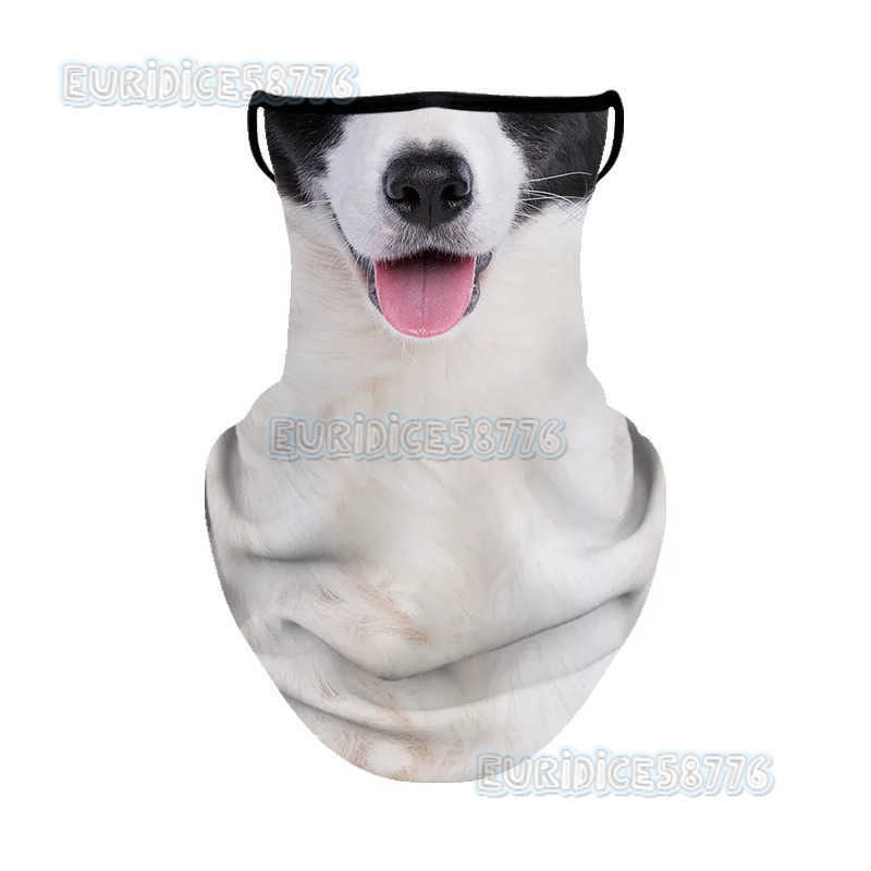1pc 3D Cat Dog Cute Animal Balaclava Motorcycle Hat Summer lce Silk Breathable Bandana Cycling Running Face Mask Cover Scarf H250819
