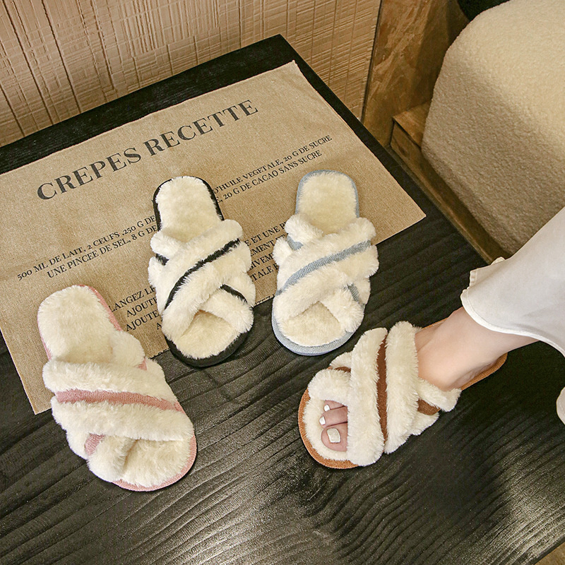 hot Free delivery designer Women cotton mop Mao slippers simple decoration warm slippers for home and outdoor use