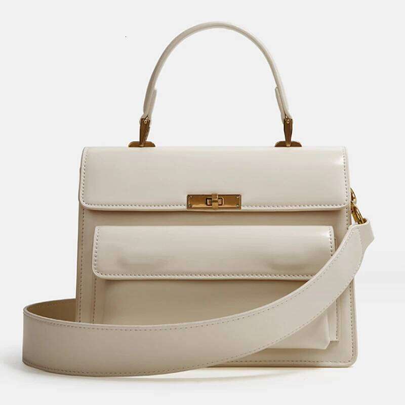 New High Quality Patent Leather Handbag Fashion Women Wide Shoulder Strap Crossbody Small Square Bag