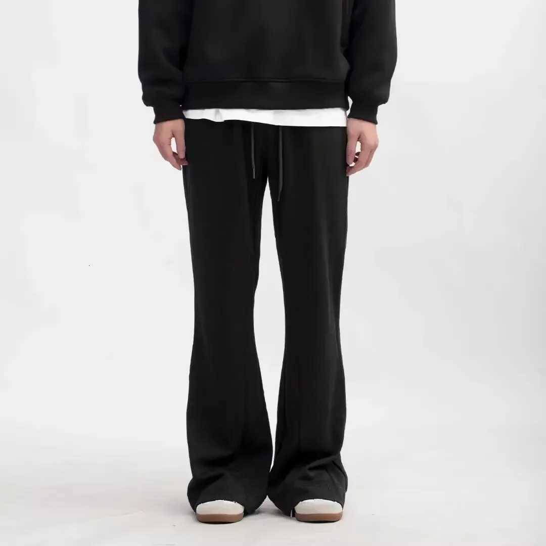 Trendy American Style Gray Micro Flared Mens Pants Loose Fit Casual High Street Slims Autumn/Winter Season Pants W250819