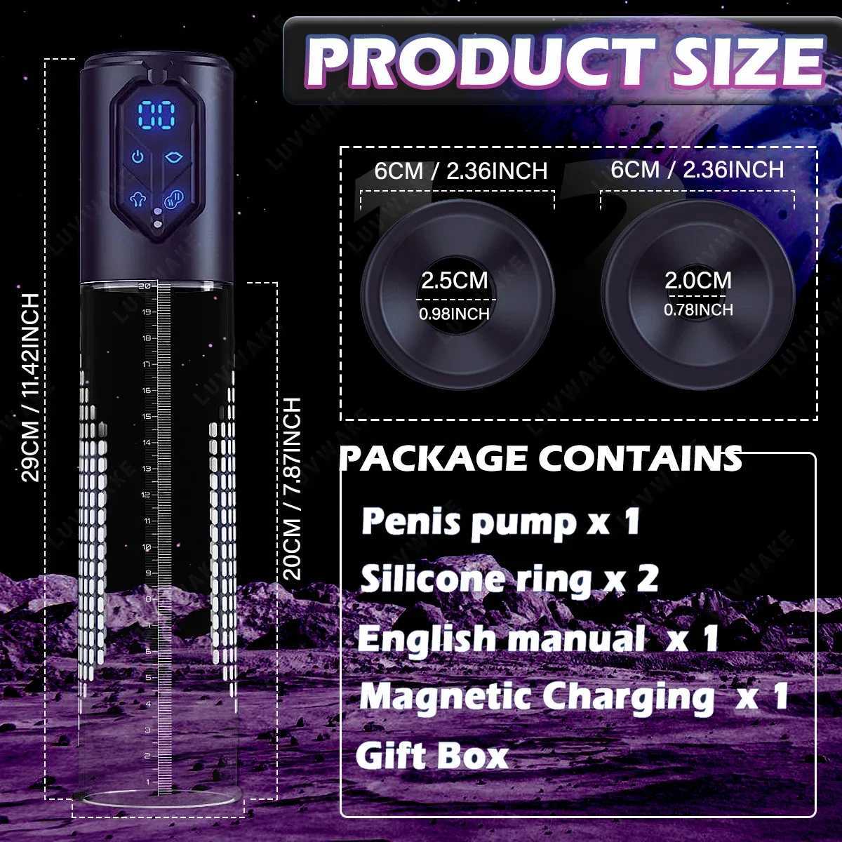 IPX7 Waterproof Electric Pump Penis Erection Enlargement Automatic Vacuum Pump for Men 4 Suction Masturbation Sex Toy for Men XJ250819