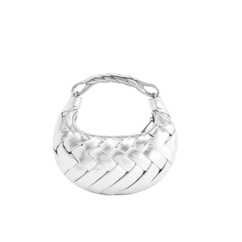 Niche Handheld Woven Birds Nest Bag Texture Handheld Crescent Bag Shoulder Bag 250819