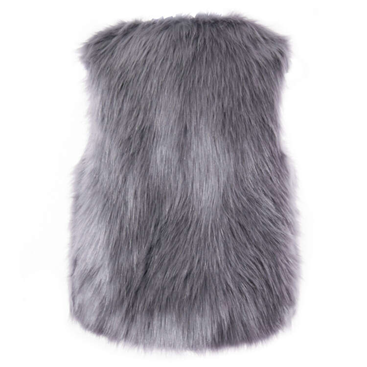 Newest Autumn Fashion Faux Fur Coat Ladies Sleeveless Slim Vest Women Jackets Outerwear Waistcoat Big Size Black Gray Coat