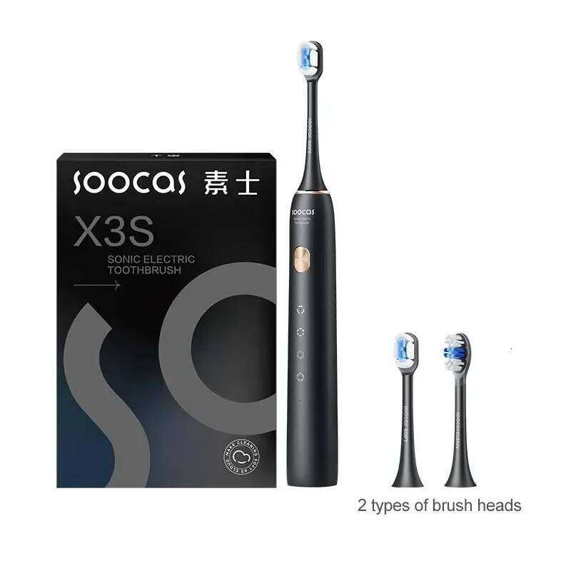 Adult Sonic Electric Smart IPX Waterproof Days Battery Life Ultrasonic Soft Cloud Toothbrush Heads