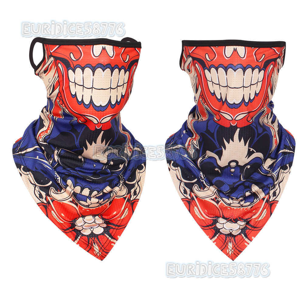 Outdoor Motorcycle New Product Digital Printed Mask Riding Ear Hanging Triangle Scarf Sun Protection Scarf Mask Magic Headscarf H250819