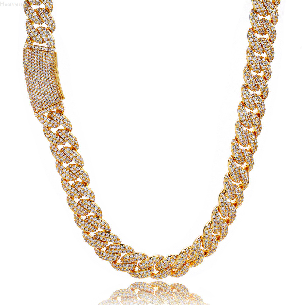 Jewelry Customized S925 Silver Moissanite Necklace Bubble Full Diamond Cuban Chain