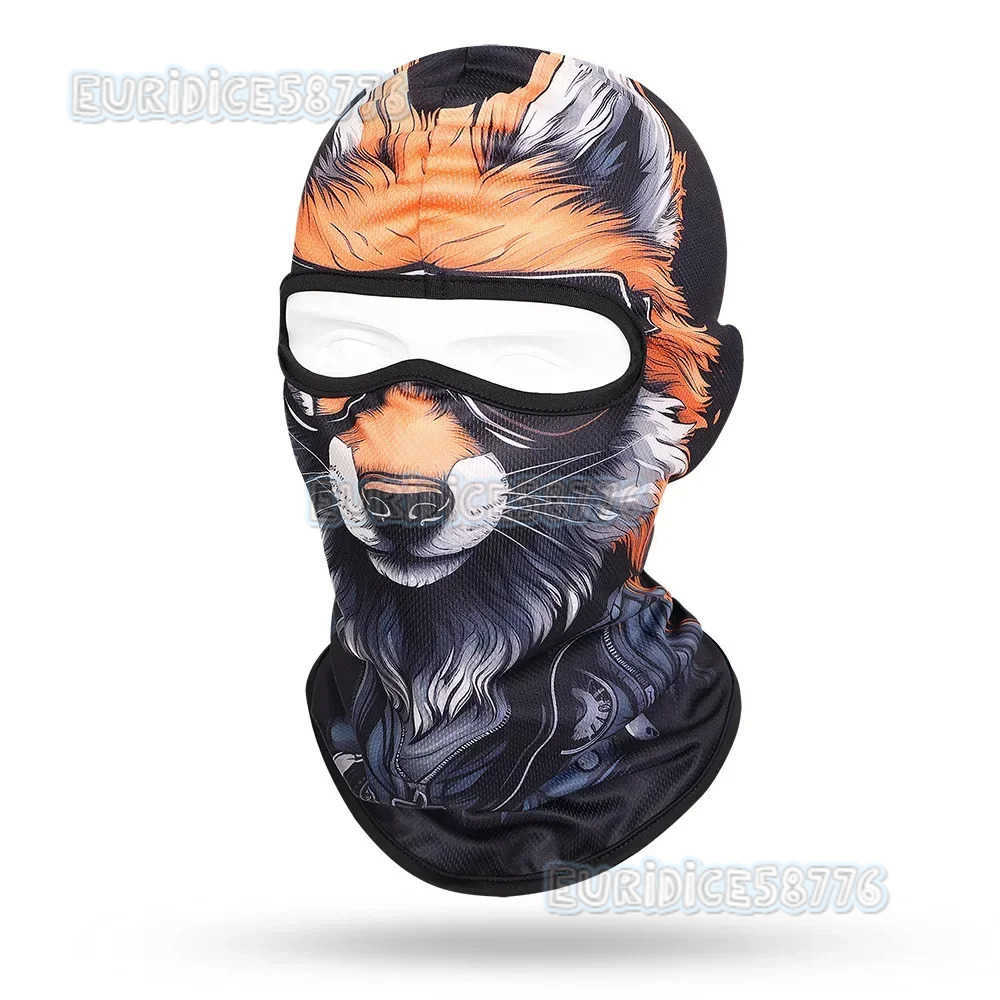 New Animal Print BalaclavaMotorcycle Helmet Liner CapOutdoor Neck Warmer Biker Face Shield Hiking Camping Full Face Cover H250819