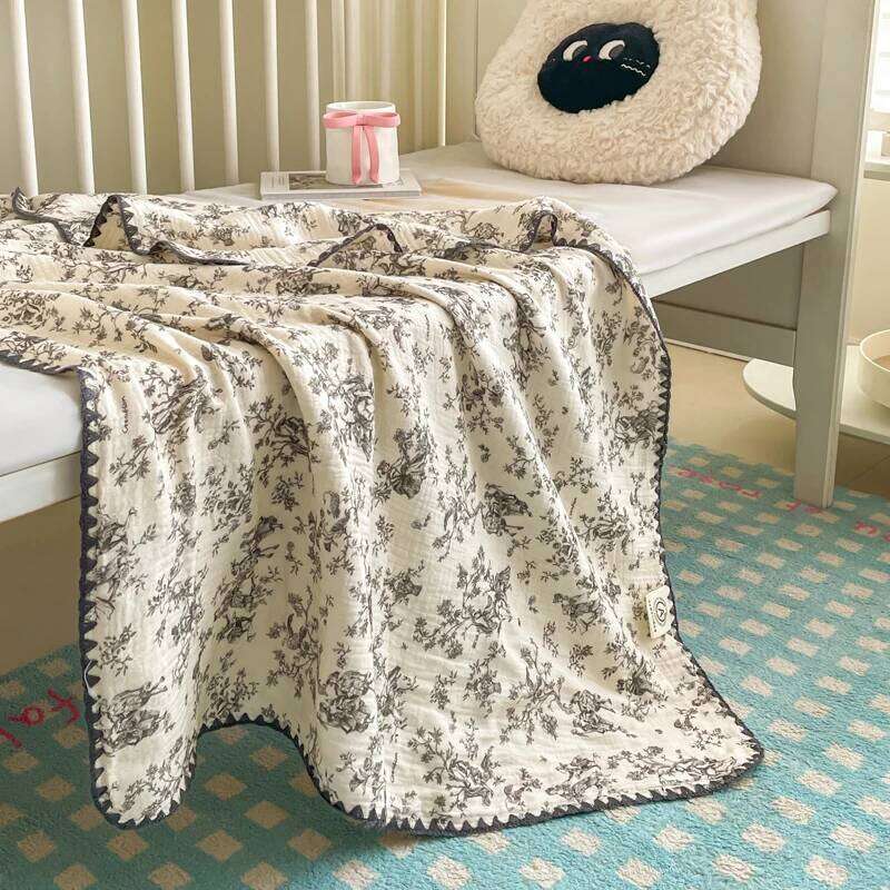 Floral Cotton Throw Blanket for Baby Adult,Summer Quilt,Leaf Bed Cover Home Outdoor Bedding Drop Shipping frazadas infantiles