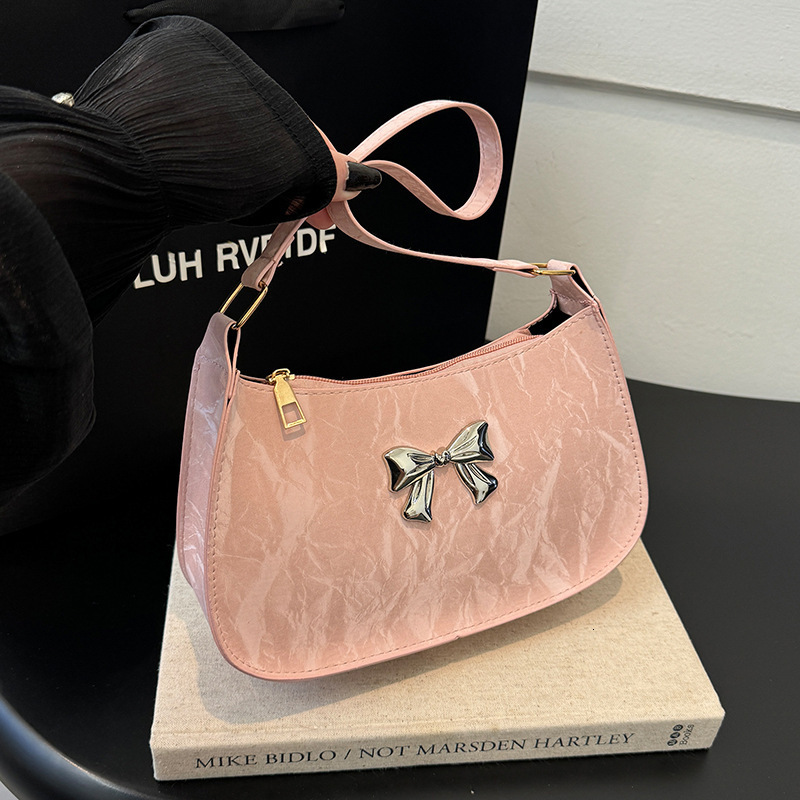 2025 Autumn Bow Women's Handbag Trend Korean style Underarm Cross Shoulder Chain Shoulder Bag Women's Cross Shoulder Bag Designer Bag Women&