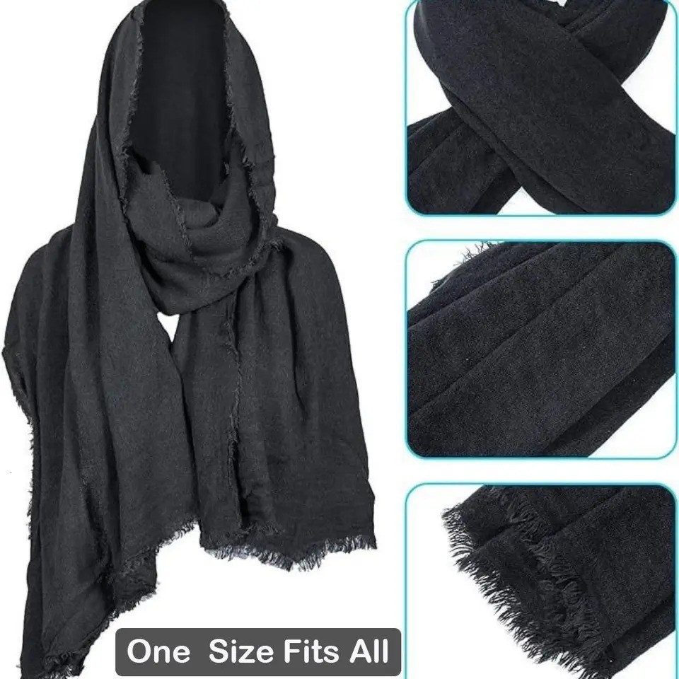 Cosplay Mens Medieval Pirate Retro Hood Scarf Black/Brown Wrap Cloak Vintage Halloween Masquerade Costume Shoulder Cowl 250818