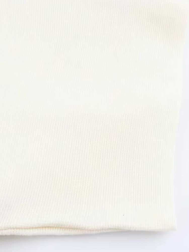 TRZA-Womens Front Gold Button Knit Cardigan Sweater V Neck Short Wide Sves Fe Outerwear Chic Tops Fashion XJ250819