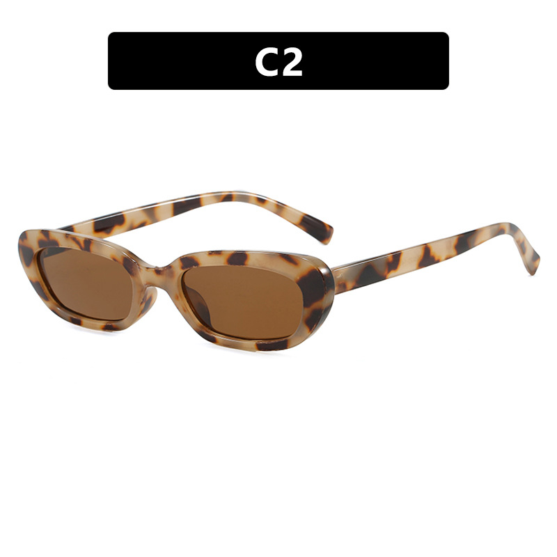 Refined Narrow Frame Cat Eye Sunglasses 2025 New European Minimalist Metal Sunglasses for Women