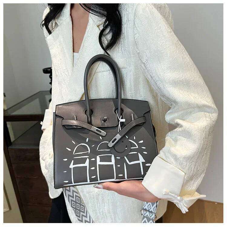 Spring Latest Large Capacity Women S Tote Fashion Printed Handheld Crossbody Casual All Match