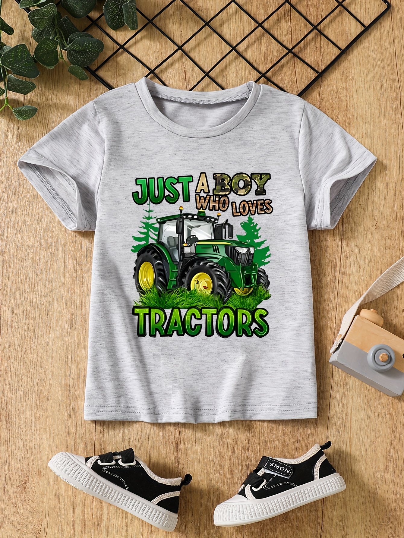 T-shirts Boys Breathable Quick Dry Set: Three Printed Shortsleeves Featuring Cool Vehicles