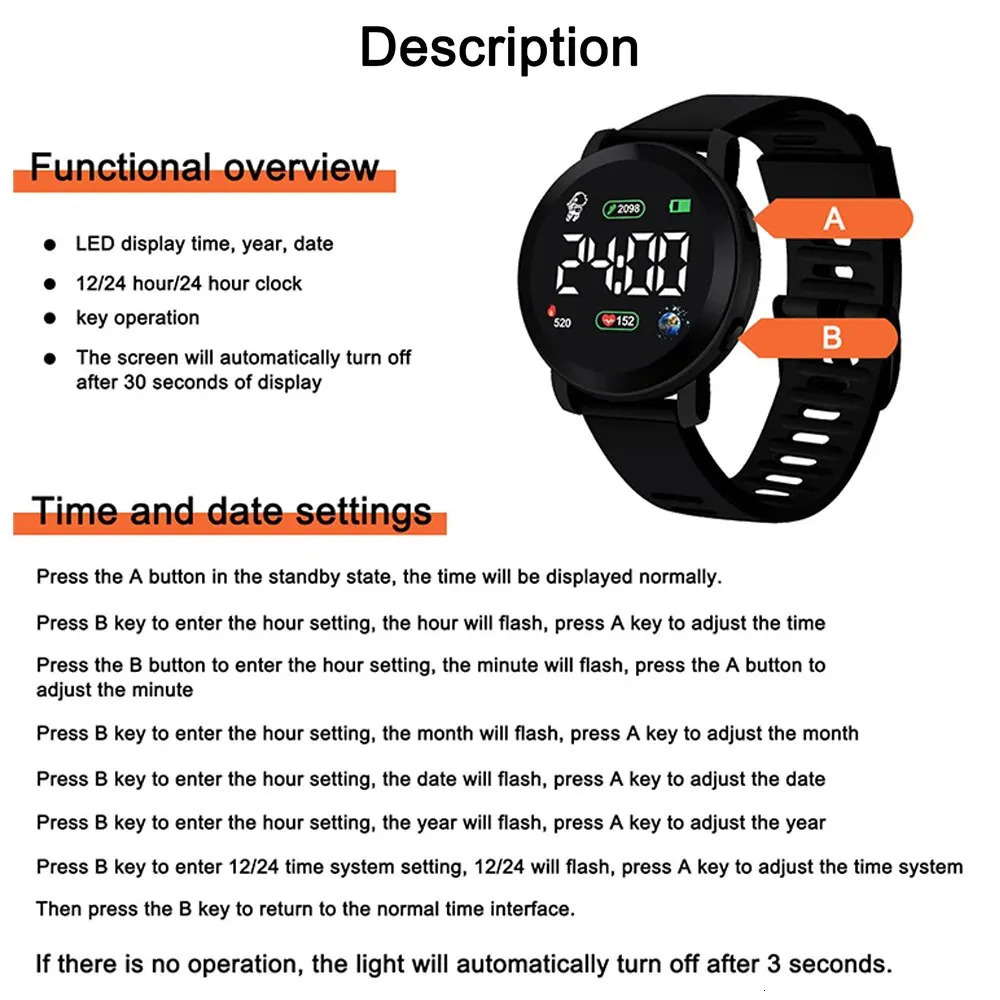 Couple Watches LED Digital Watch for Men Women Sports Army Military Silicone Watch Electronic Clock Hodinky Reloj Hombre 250819