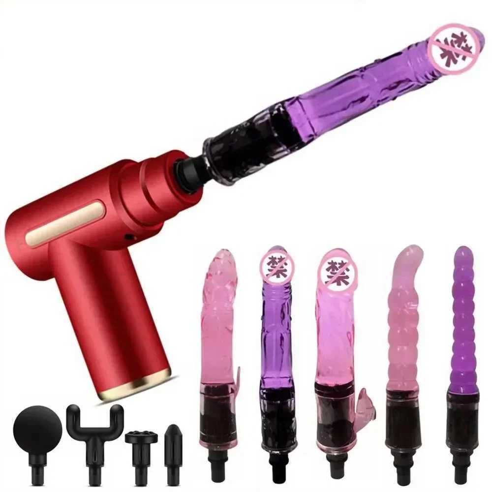 2025Mini Massage Gun Automatic Silent Sex Machine Male Female Sex Toy Sex Masturbation Machine Dildo Vibrator Adult Gift 250815