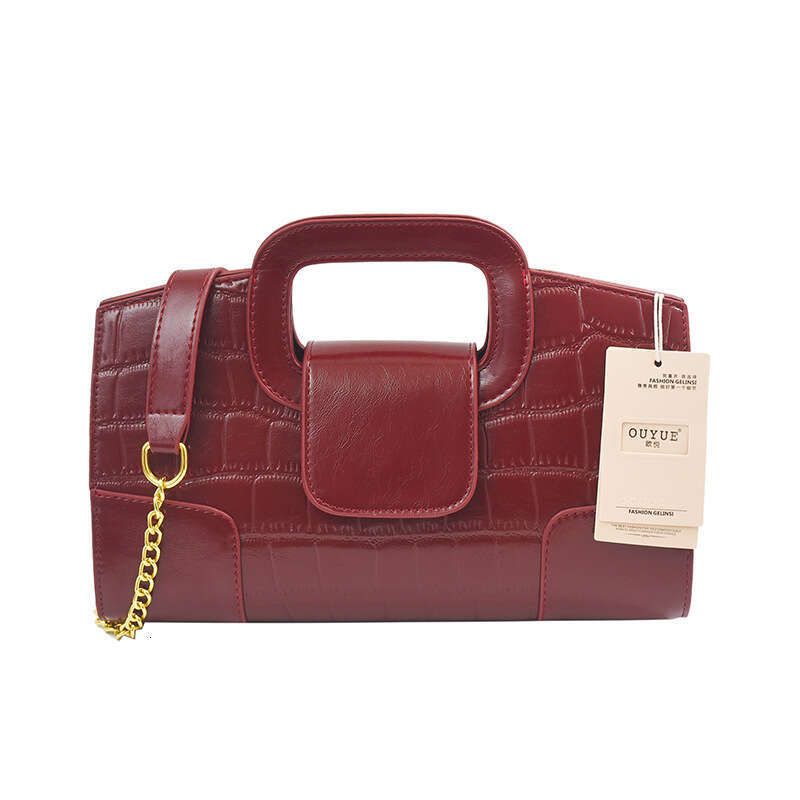 Niche Bags Designer Crocodile Texture Handbag for Women 2025 Summer Trend Versatile Elegant Chain Shoulder Crossbody Bag