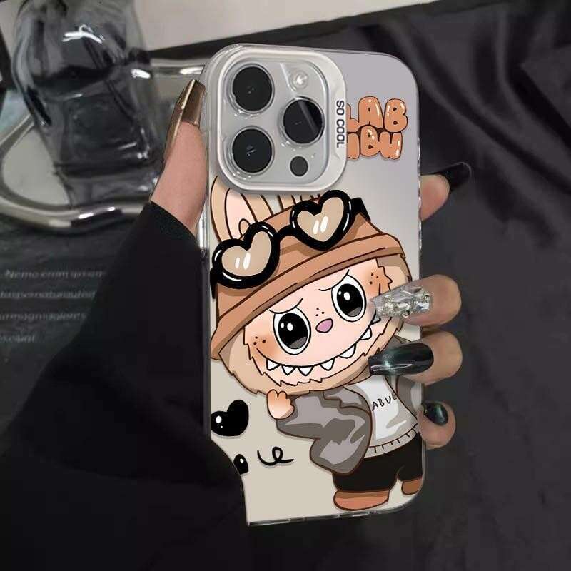 Heart-shaped Labubu 16 15 Dual-layer 14 Pro Max Phone Case Apple