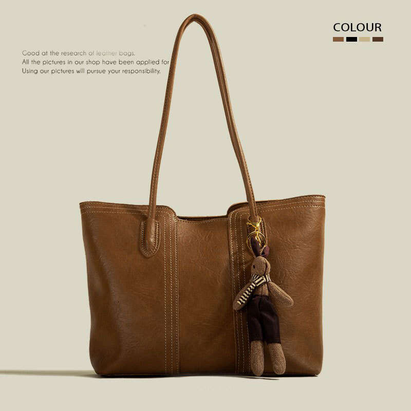 High-Quality Texture Spring Summer Large Capacity Shoulder 2025 New Trend Soft Leather Versatile Commuter Tote Bag